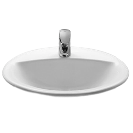 Vasque ovale à encastrer en porcelaine