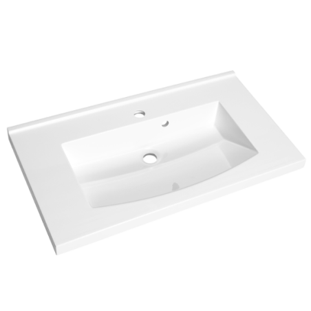 Plan simple vasque rectangulaire P460mm